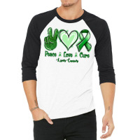 Peace Love Cure Liver Cancer 3/4 Sleeve Shirt | Artistshot