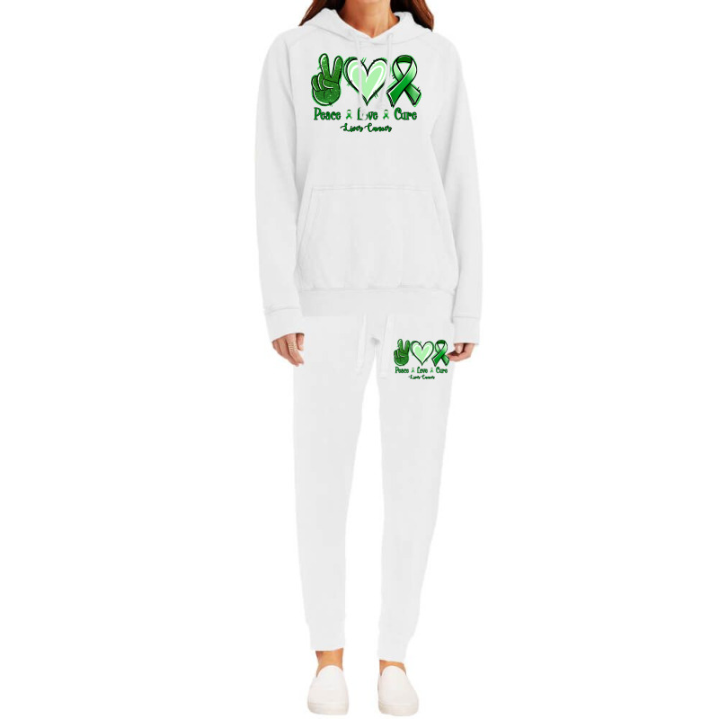 Peace Love Cure Liver Cancer Hoodie & Jogger Set | Artistshot