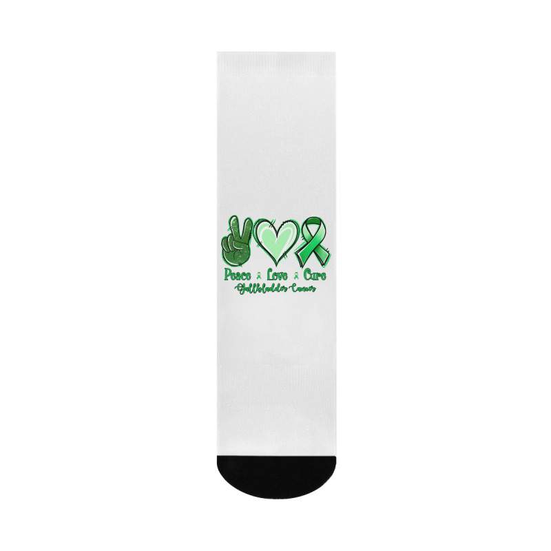 Peace Love Cure Gallbladder Cancer Crew Socks | Artistshot