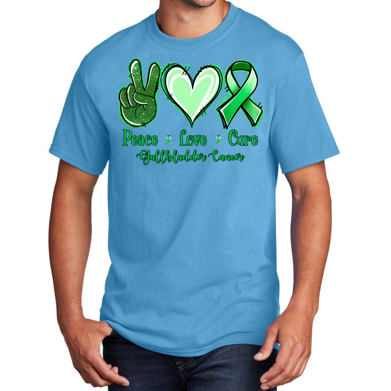 Peace Love Cure Gallbladder Cancer Basic T-shirt | Artistshot