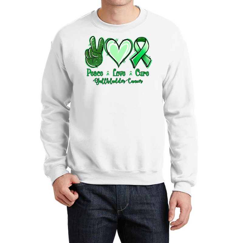 Peace Love Cure Gallbladder Cancer Crewneck Sweatshirt | Artistshot