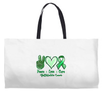 Peace Love Cure Gallbladder Cancer Weekender Totes | Artistshot