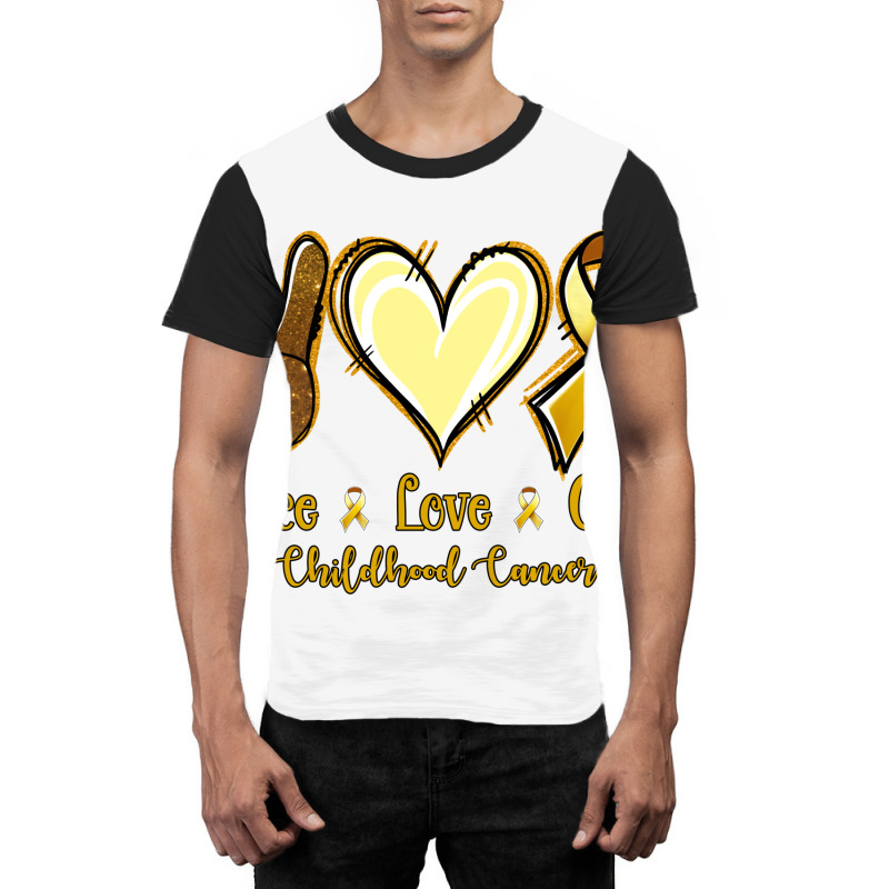 Peace Love Cure Bone Cancer Graphic T-shirt | Artistshot