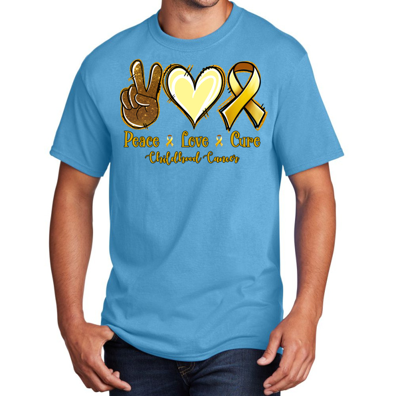 Peace Love Cure Bone Cancer Basic T-shirt | Artistshot