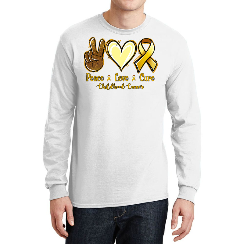 Peace Love Cure Bone Cancer Long Sleeve Shirts | Artistshot