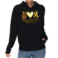 Peace Love Cure Bone Cancer Lightweight Hoodie | Artistshot