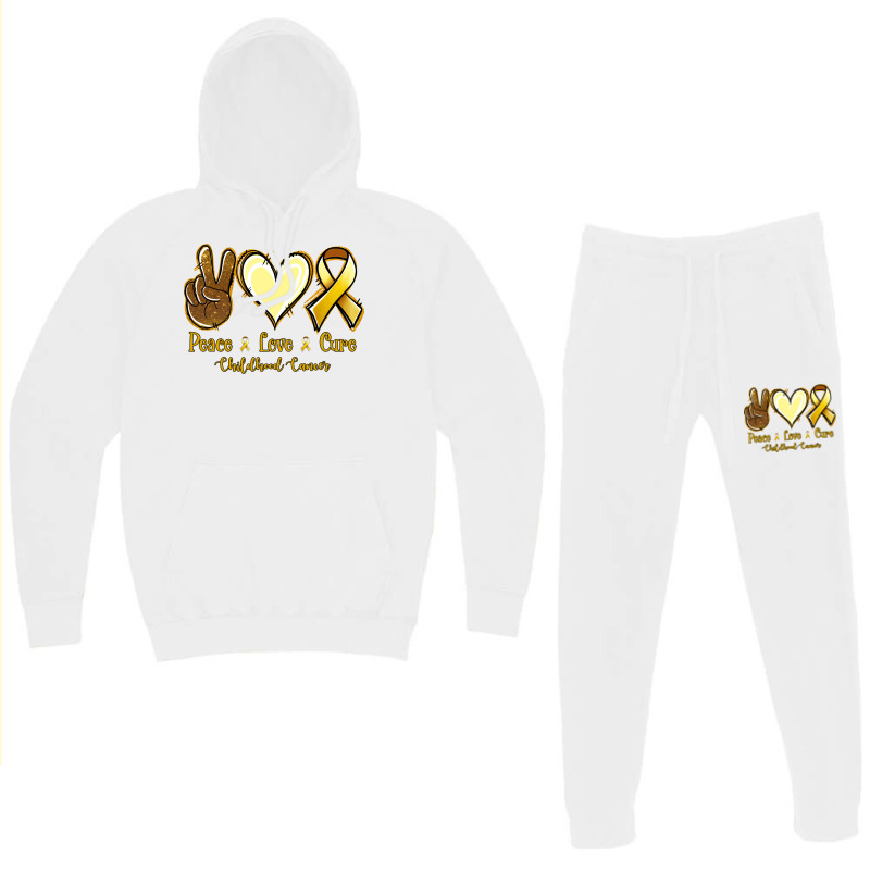 Peace Love Cure Bone Cancer Hoodie & Jogger Set | Artistshot