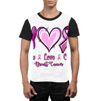 Peace Love Cure Breast Cancer Graphic T-shirt | Artistshot