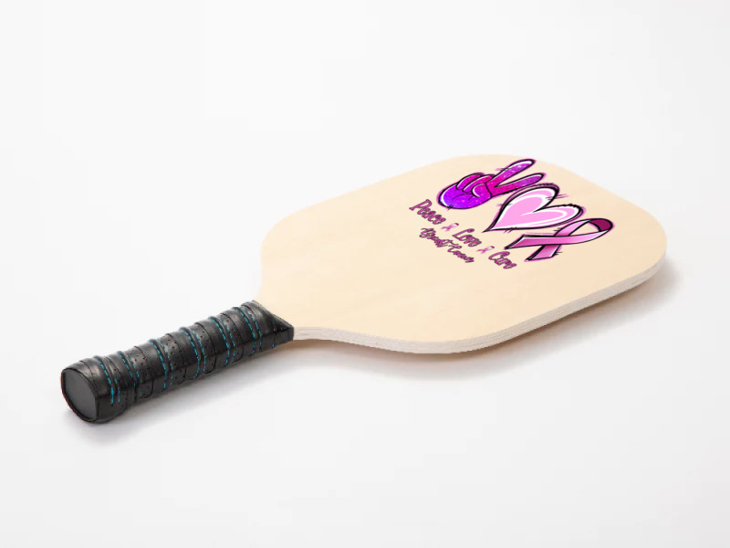 Peace Love Cure Breast Cancer Pickleball Paddle | Artistshot