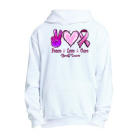 Peace Love Cure Breast Cancer Urban Pullover Hoodie | Artistshot