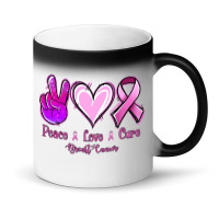 Peace Love Cure Breast Cancer Magic Mug | Artistshot