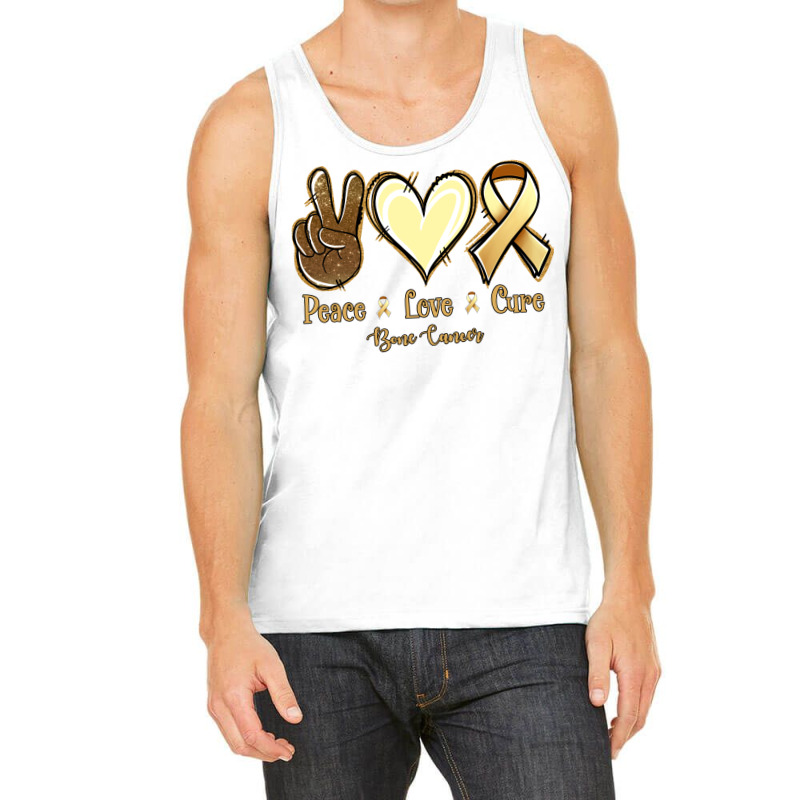 Peace Love Cure Bone Cancer Tank Top | Artistshot