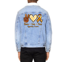 Peace Love Cure Appendix Cancer Unisex Sherpa-lined Denim Jacket | Artistshot