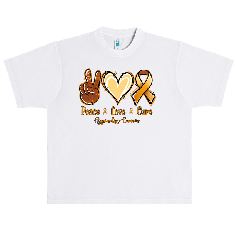 Peace Love Cure Appendix Cancer Urban Heavy T-shirt | Artistshot