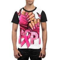 Hope Breast Cancer Caucasian Hand Nails Graphic T-shirt | Artistshot