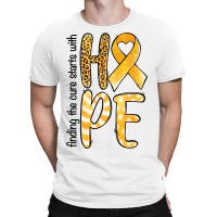 Finding The Cure Starts With Hope Childhood Cancer T-shirt | Artistshot