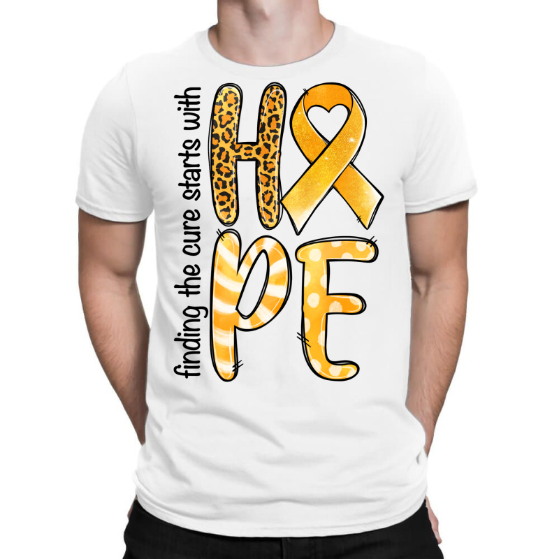 Finding The Cure Starts With Hope Childhood Cancer T-shirt | Artistshot