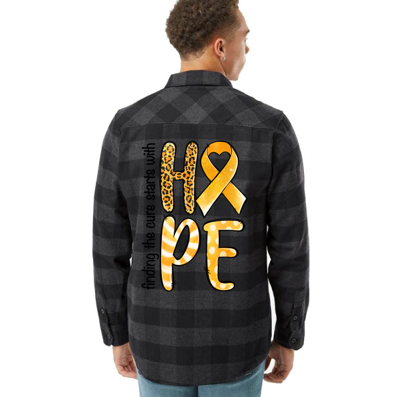 Finding The Cure Starts With Hope Childhood Cancer Flannel Shirt | Artistshot