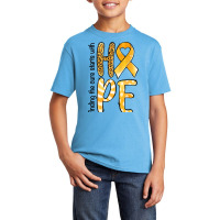 Finding The Cure Starts With Hope Childhood Cancer Basic Youth T-shirt | Artistshot