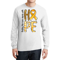 Finding The Cure Starts With Hope Childhood Cancer Long Sleeve Shirts | Artistshot