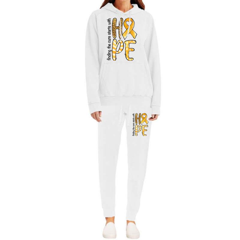 Finding The Cure Starts With Hope Childhood Cancer Hoodie & Jogger Set | Artistshot