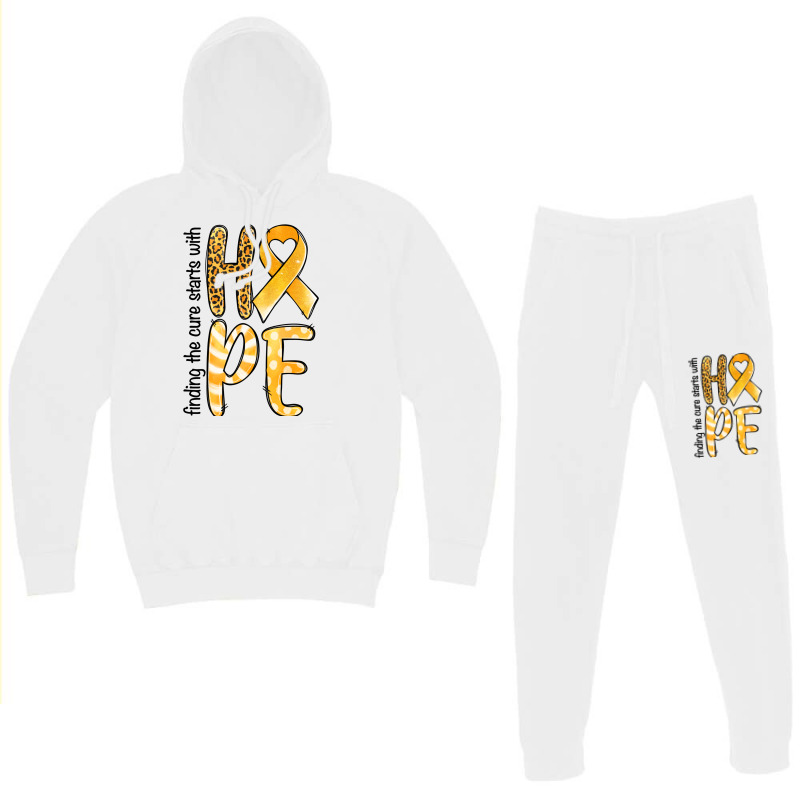 Finding The Cure Starts With Hope Childhood Cancer Hoodie & Jogger Set | Artistshot