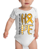 Finding The Cure Starts With Hope Childhood Cancer Baby Bodysuit | Artistshot