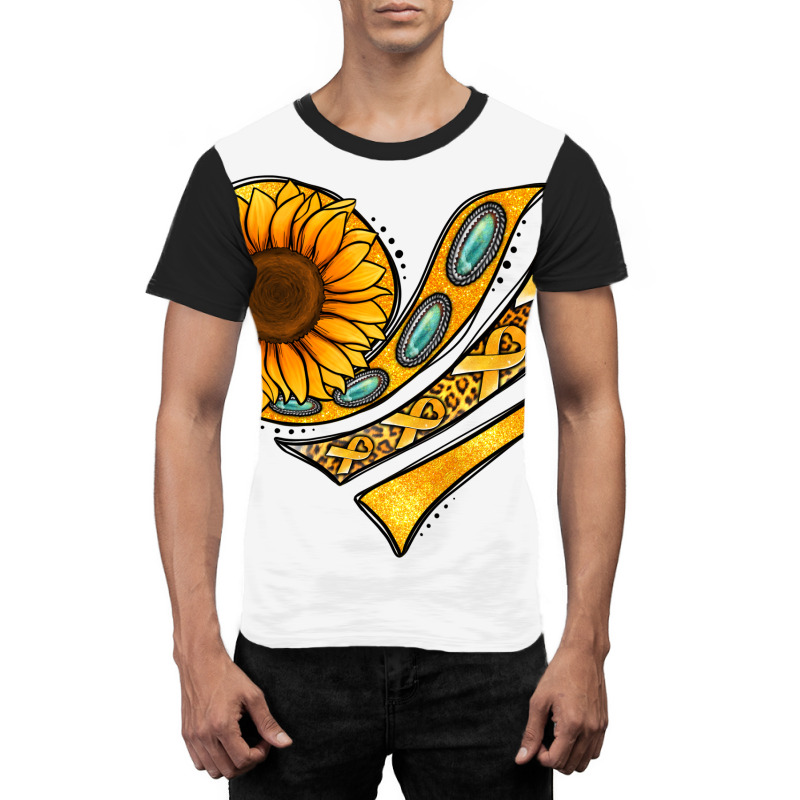 Childhood Cancer Awareness Heart Graphic T-shirt | Artistshot