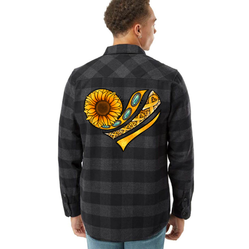 Childhood Cancer Awareness Heart Flannel Shirt | Artistshot