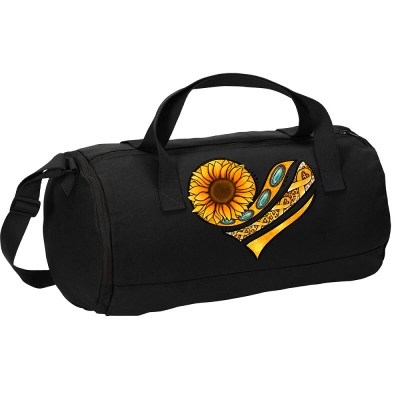 Childhood Cancer Awareness Heart Duffel Bag | Artistshot