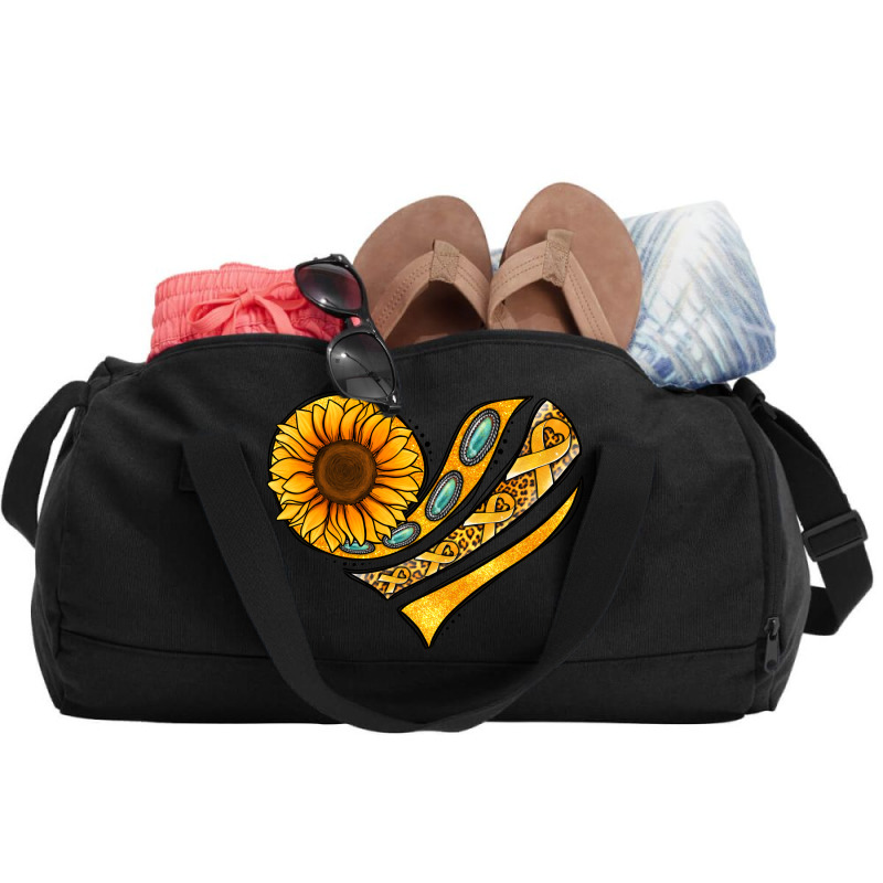 Childhood Cancer Awareness Heart Duffel Bag | Artistshot