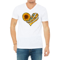 Childhood Cancer Awareness Heart V-neck Tee | Artistshot