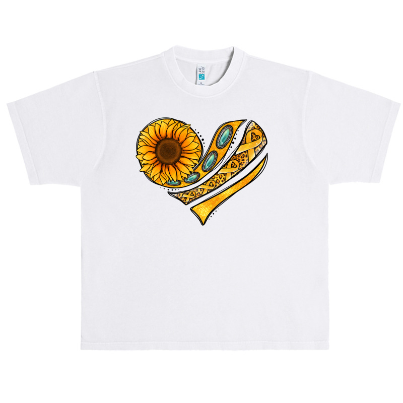 Childhood Cancer Awareness Heart Urban Heavy T-shirt | Artistshot