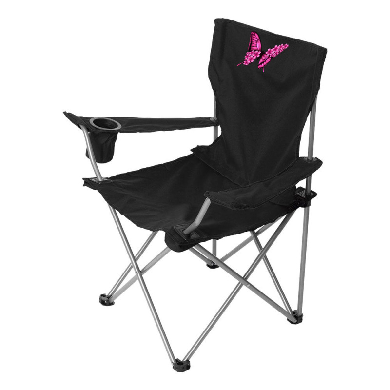 Floral Pink Butterfly Camping Chair | Artistshot