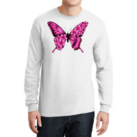 Floral Pink Butterfly Long Sleeve Shirts | Artistshot