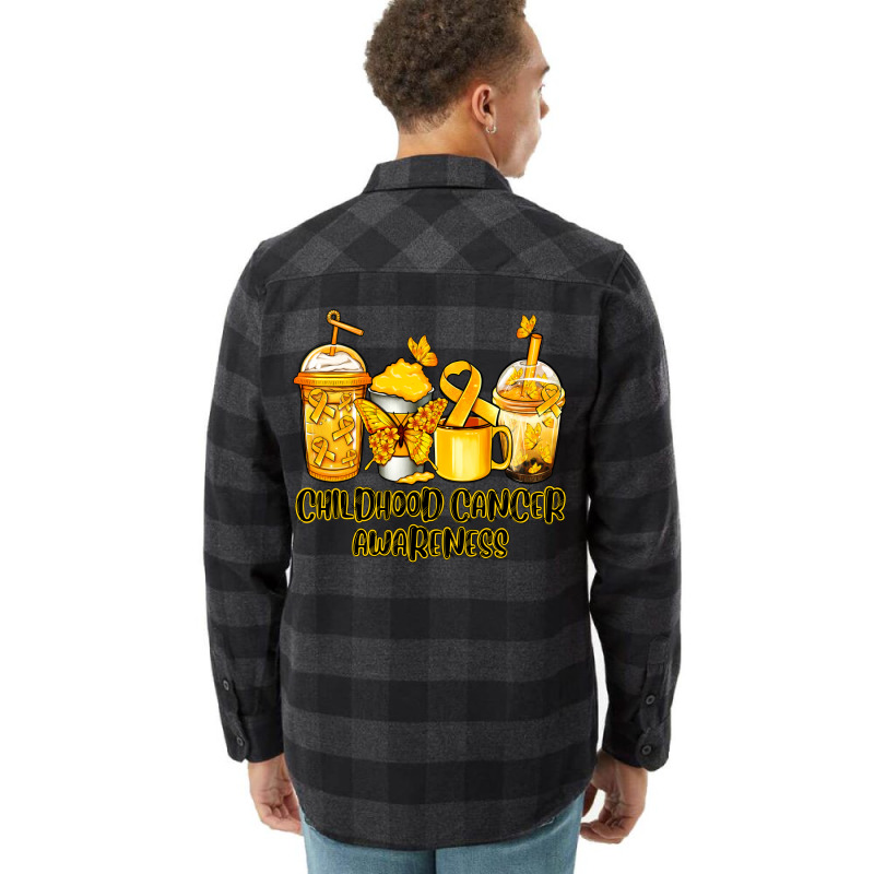 Childhood Cancer Awareness Coffee Cups Flannel Shirt | Artistshot