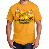 Childhood Cancer Awareness Coffee Cups Basic T-shirt | Artistshot