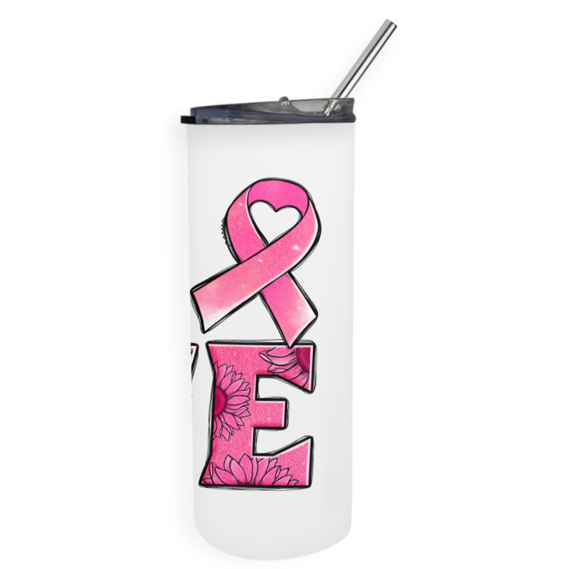 Breast Cancer Love Skinny Tumbler | Artistshot