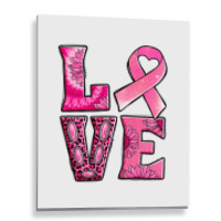 Breast Cancer Love Metal Print Vertical | Artistshot