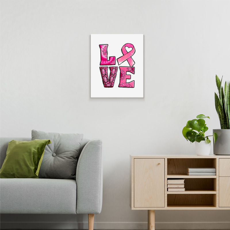 Breast Cancer Love Metal Print Vertical | Artistshot