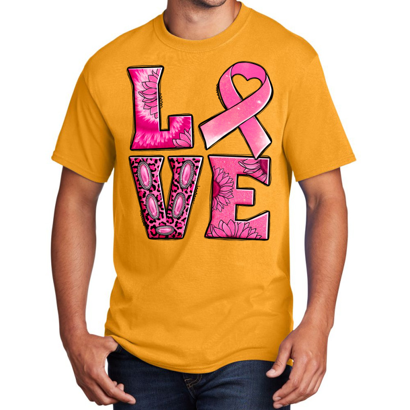 Breast Cancer Love Basic T-shirt | Artistshot