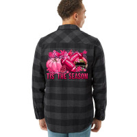 Tis' The Season Football Breast Cancer Flannel Shirt | Artistshot