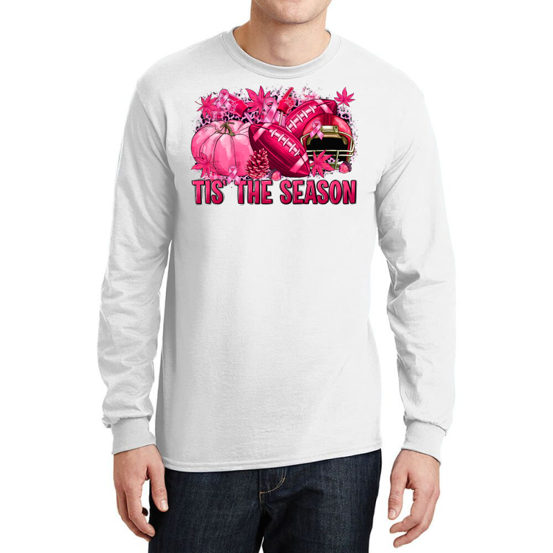 Tis' The Season Football Breast Cancer Long Sleeve Shirts | Artistshot