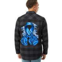 Blue Ribbon With Boxing Gloves Flannel Shirt | Artistshot