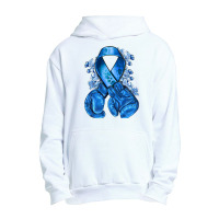 Blue Ribbon With Boxing Gloves Urban Pullover Hoodie | Artistshot