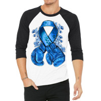 Blue Ribbon With Boxing Gloves 3/4 Sleeve Shirt | Artistshot