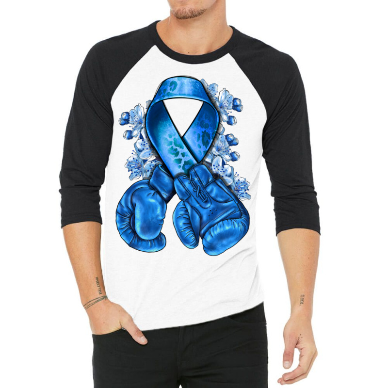 Blue Ribbon With Boxing Gloves 3/4 Sleeve Shirt | Artistshot