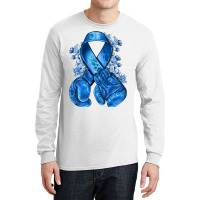 Blue Ribbon With Boxing Gloves Long Sleeve Shirts | Artistshot