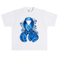 Blue Ribbon With Boxing Gloves Urban Heavy T-shirt | Artistshot