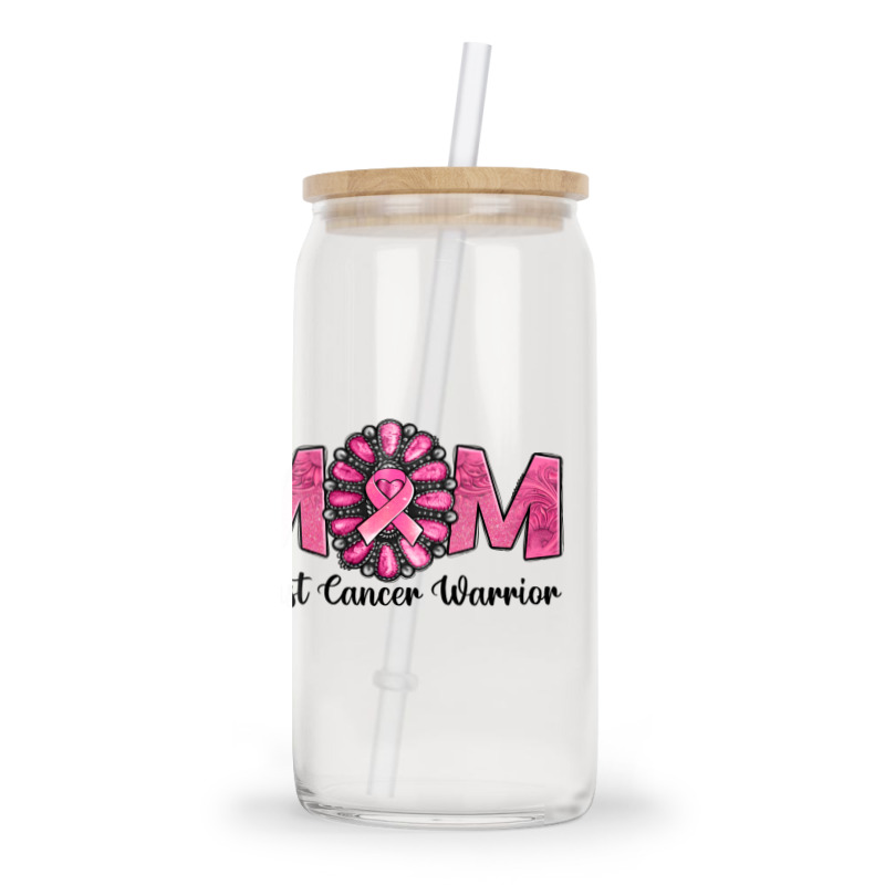 Breast Cancer Warrior Mom Glass Tumbler | Artistshot